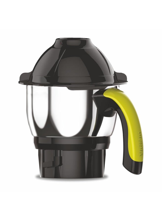 Vidiem Eva Citron Mixer Grinder 750W with 3 Jars (1.5L, 0.75L, 0.4L) | ARIA Cool Tec Motor | Self-Locking Jars | Dynamically Balanced Blades | 5-Year Motor Warranty | yellow - Image 2